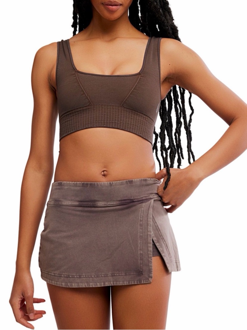 Free People Good Karma Square Neck Bra🤎 - Picture 3 of 3